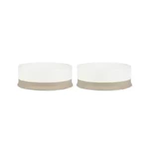 Scruffs Set of 2 Scandi Pet Bowls Cream