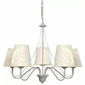 Helam Malbo Multi Arm Chandeliers With Shades White, Gold 65cm