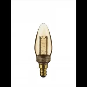 TCP 1 pack Small Screw E14/SES LED 65 Lumens Vinta ge Twisted Candle Light Bulb
