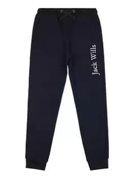 Jack Wills Boys Logo Jogger - Black, Size 12-13 Years