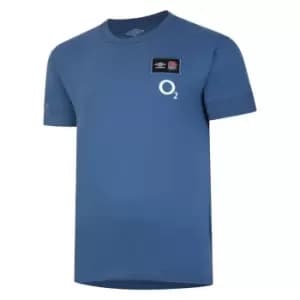 Umbro England Rugby CVC T-Shirt Adults - Blue