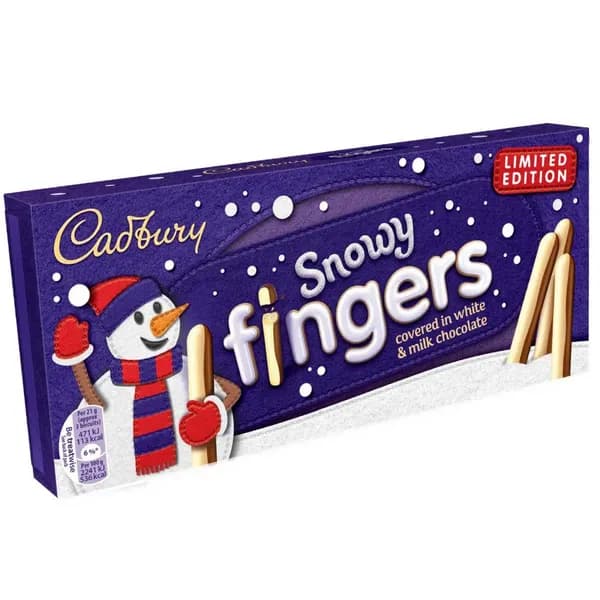 Cadbury Gifts Direct Cadbury Snowy Fingers Box (115g) Box of 20 4041121O