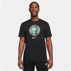 Nike Nigeria Crest T Shirt Mens - Black