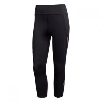 adidas Own The Run three quarter Running Leggings Womens - Black