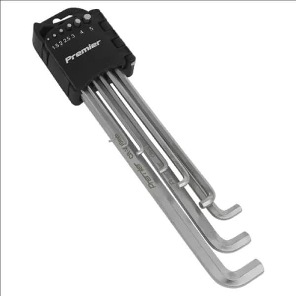Genuine SEALEY AK7174 Hex Key Set 9pc Extra-Long Stubby Element Metric
