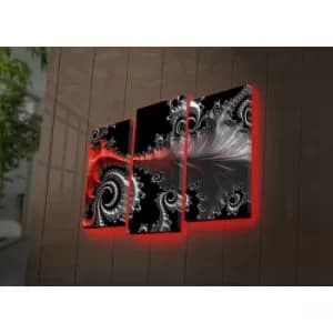 3PATDACT-5 Multicolor Decorative LED Lighted Canvas Painting (3 Pieces)