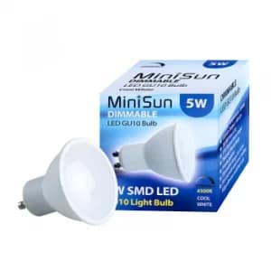MiniSun GU10 5W LED Bulb in Neutral White, Dimmable