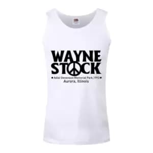 Grindstore Mens Wayne Stock Vest Top (M) (White/Black)