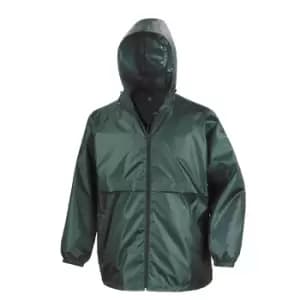 Result Mens Core Adult Windcheater Water Repellent Windproof Jacket (2XL) (Bottle Green)