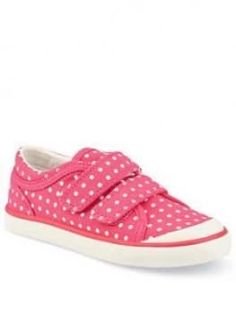 Start-Rite Girls Bounce Canvas Strap Plimsolls - Pink
