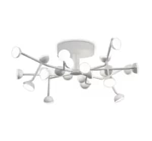 Adn 24 Light Flush Ceiling Light, Round 65.8cm, 72W LED, 3000K, 3960lm, White