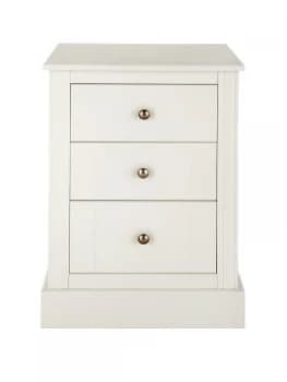 Consort Dover Ready Assembled 3 Drawer Bedside Cabinet