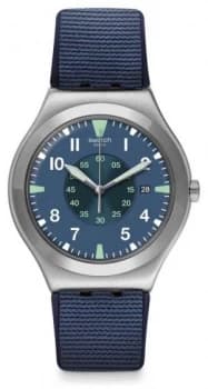 Swatch Teorya Blue Dial Blue Silicone Strap YWS455 Watch