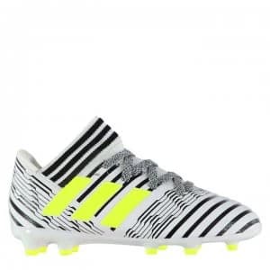 adidas Nemeziz 17.3 FG Childrens Football Boots - White/SolYellow