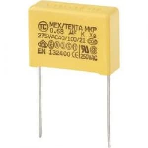 MKP X2 suppression capacitor Radial lead 0.68 uF 275 V AC 10 22.5mm L x W x H 26.5 x 10 x 19mm MKP X2
