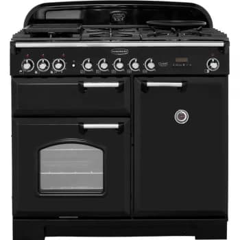 Rangemaster CDL100DFFBL-C Classic Deluxe 100cm Dual Fuel Range Cooker Black
