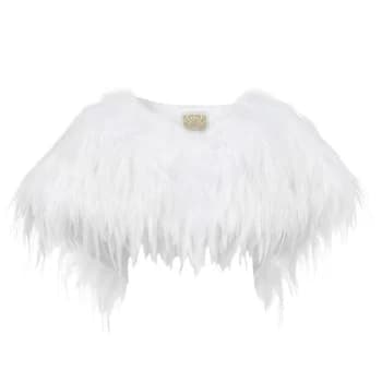 Biba Feather Bolero - Ivory