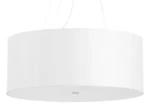 Otto Cylindrical Pendant Light White 70cm E27