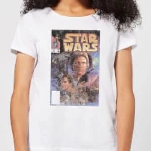 Star Wars Classic Comic Book Cover Womens T-Shirt - White - 3XL