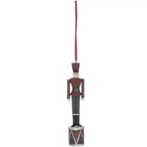 Nutcracker Christmas Hanging Ornament (One Size) (Black/Red) - Hill Interiors
