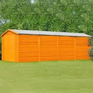 Shire 10 x 20ft Double Door Windowless Overlap Apex Wooden Shed - Garden & Outdoor