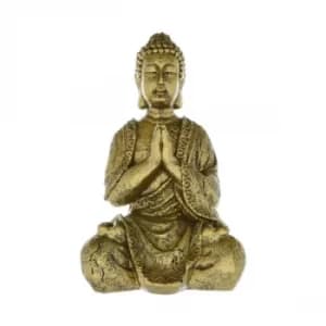 Praying Buddha Ornament Antique Gold 31cm