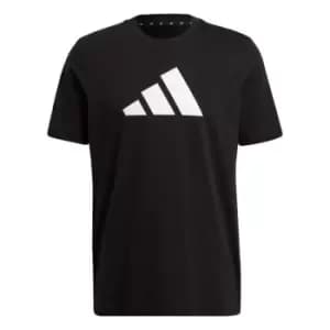 adidas Future Icons Logo Tee Mens - Black / Y-3 White