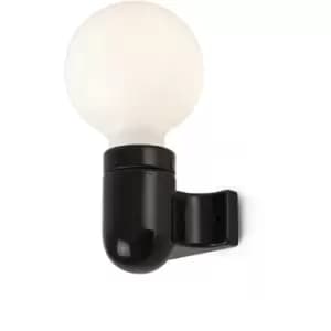 Netlighting Sera Globe Wall Lamp Black 1 Light E27