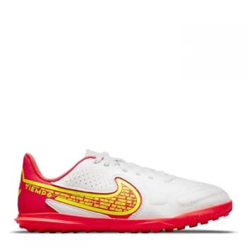Nike Tiempo Legend Club Childrens Astro Turf Trainers - White/Volt