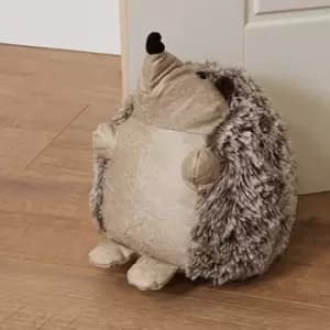 HESTIA? Faux Leather Door Stop - Beige Hedgehog