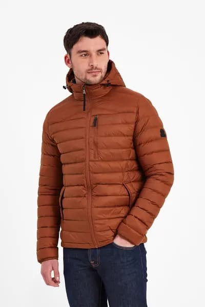 TOG24 'Drax' Hooded Down Jacket Burnt Orange
