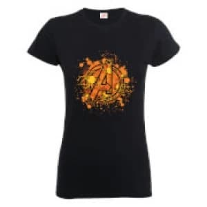 Marvel Avengers Assemble Halloween Spider Logo Womens T-Shirt - Black