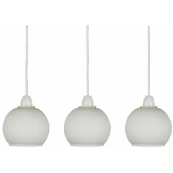 Minisun - Set Of 3 Traditional Frosted Glass Ceiling Light Shades Lampshades Lounge