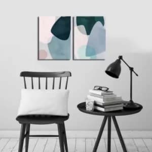 2P3040CIZC-02 Multicolor Decorative Canvas Painting (2 Pieces)