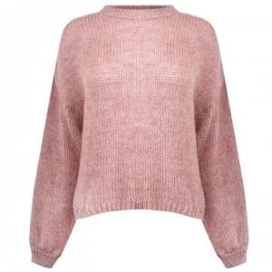 NA-KD Crew Knit Jumper - Peachy Rose