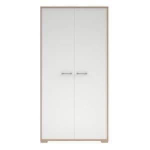 Evie White Oak effect 2 door Wardrobe H1800mm W902mm