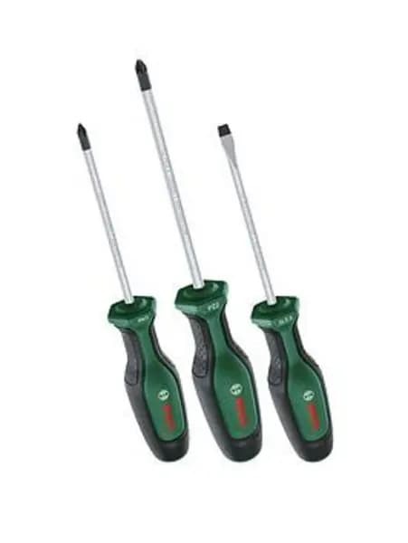 Bosch 3 Piece Pozi, Phillips and Slotted Screwdriver Set