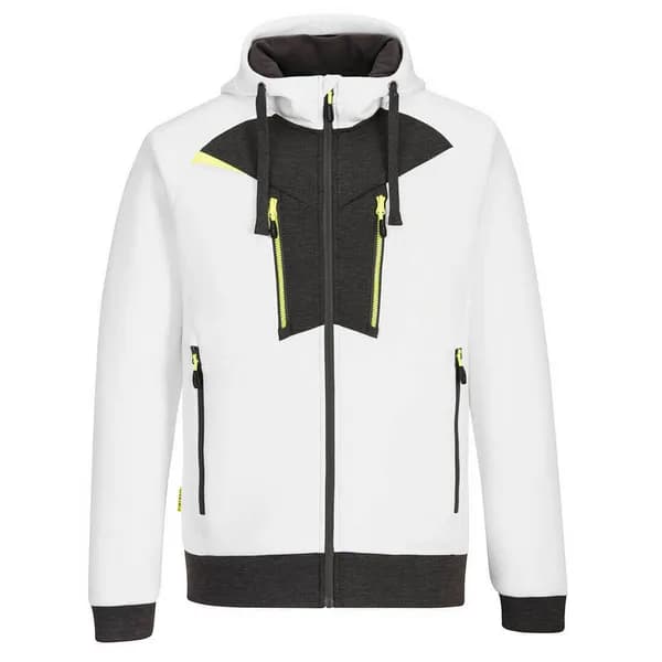 Portwest DX4 Mens Zipped Hoodie DX472WHRL Colour: White