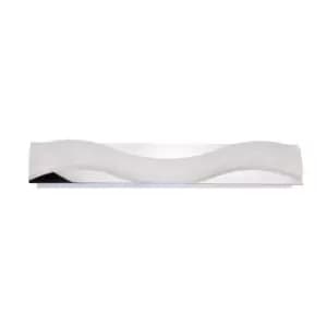 Ola Wall Lamp 7W LED Large Wave 3000K IP44, 630lm, Polished Chrome/Frosted Acrylic, 3yrs Warranty