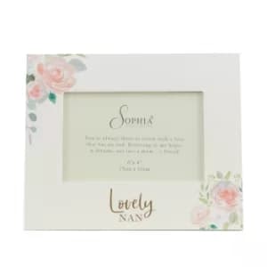 Peaches & Cream MDF Photo Frame 6" x 4" Lovely Nan