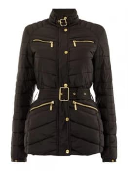 Barbour Trail Cevron Quilted Coat Black