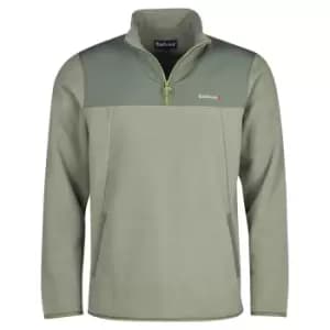 Barbour Mens Wyre Half Zip Fleece Jumper Lt Moss Large