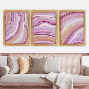 3AC172 Multicolor Decorative Framed Painting (3 Pieces)
