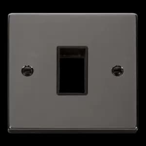 Click Scolmore MiniGrid Single Switch Plate 1 Gang Aperture Black Nickel - VPBN401BK