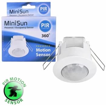 Minisun - Recessed 360 Degree Pir Ceiling Occupancy Motion Sensor Light Switch