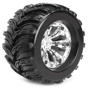 Fastrax 1:8 Mt Arrow Mounted 6-Spoke Chrome 1/2"Offset(Pr)