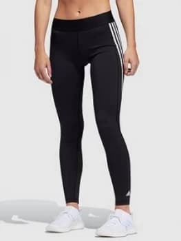 Adidas Alphaskin 3 Stripe Tights - Black