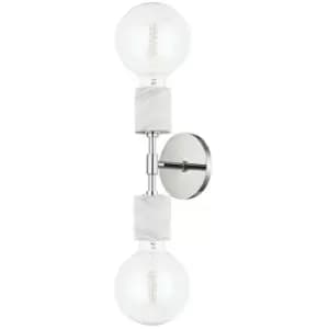 Asime 2 Light Wall Sconce Polished Nickel