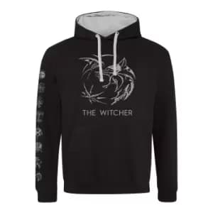 The Witcher Unisex Adult Symbol Pullover Hoodie (M) (Black)