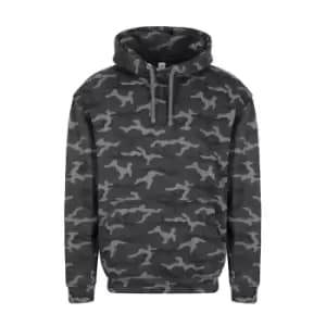 AWDis Mens Camo Hoodie (2XL) (Black Camo)